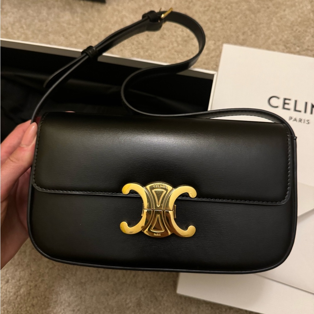 Celine SHOULDER BAG CLAUDE IN SHINY CALFSKIN